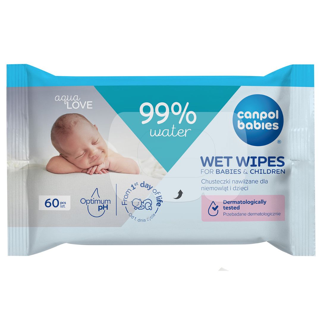 Canpol babies® Salviettine umidificate per neonati e bambini 60 pz