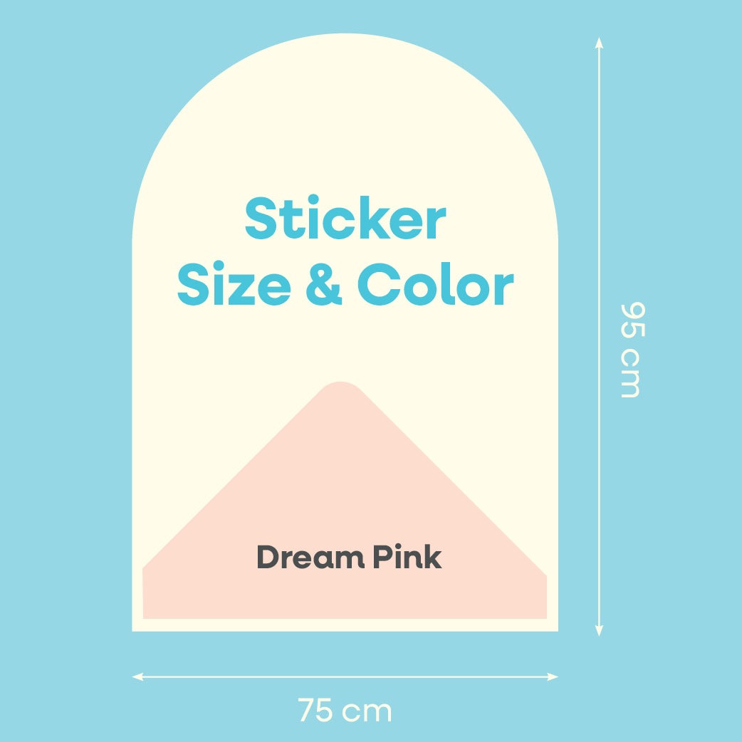 Cleverclixx® Magnetic Wall Sticker 95x75 cm Dream Pink