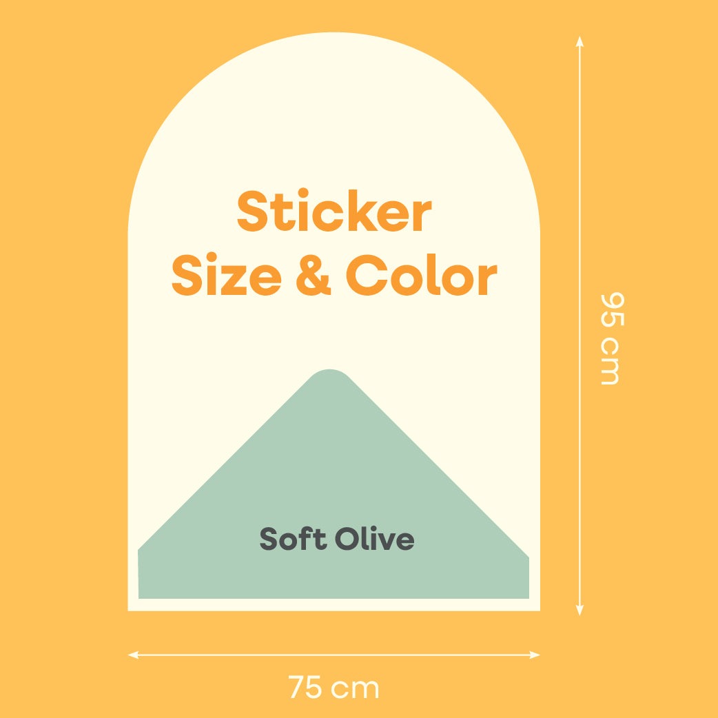Cleverclixx® Magnetic Wall Sticker 95x75 cm Soft Olive