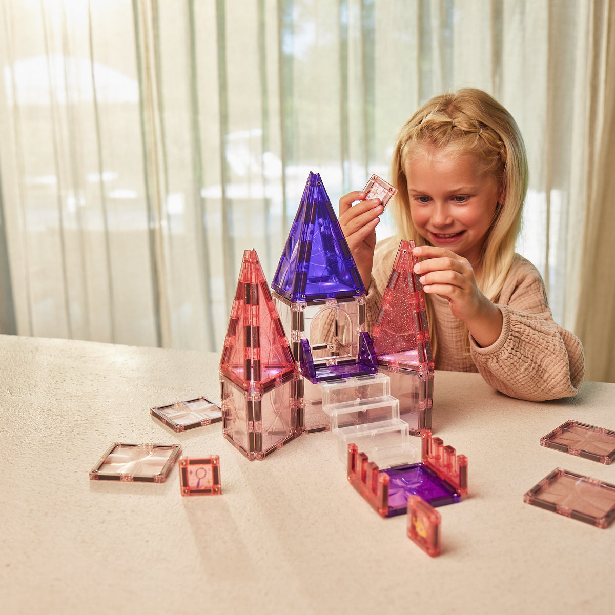 Cleverclixx® Magnetne ploščice Princess Palace Pack 38 kos