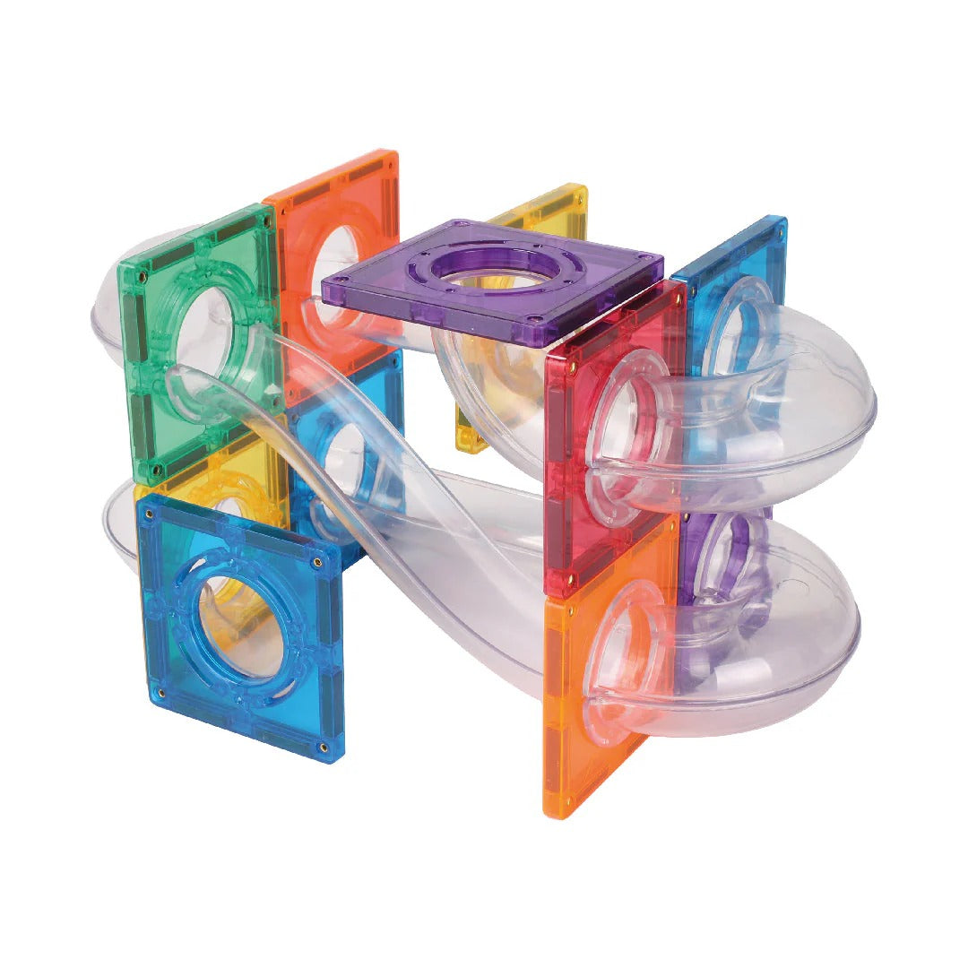 Cleverclixx® Magnetne ploščice Ball Run Compact Pack Intense 60 kos Cleverclixx