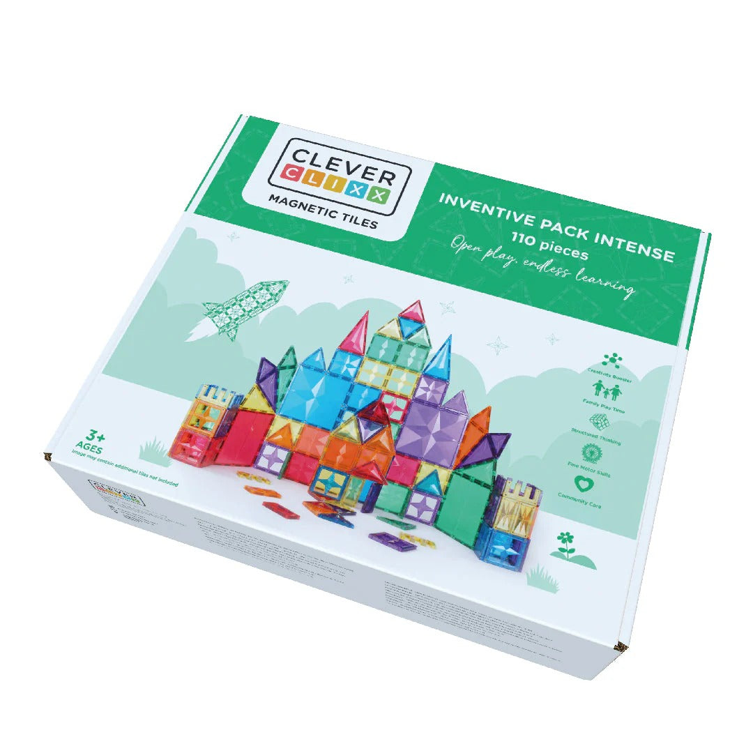 Cleverclixx® Magnetne ploščice Inventive Pack Intense 110 kos Cleverclixx