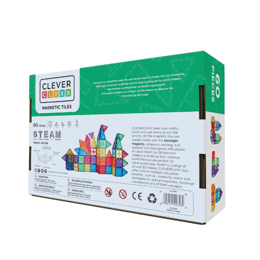 Cleverclixx® Magnetne ploščice Original Pack Intense 60 kos Cleverclixx