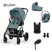 Cybex® Otroški voziček 4v1 Balios S Lux + Nosilka Amya + Avtosedež Cloud G + IsoFix baza G Stormy Blue Cybex