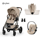 Cybex® Passeggino con navicella pieghevole 3in1 Balios S Lux + Seggiolino auto Cloud G3 Almond Beige