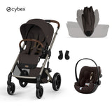 Cybex® Passeggino per bambini con navicella pieghevole 3in1 Balios S Lux + Seggiolino auto Cloud G3 Chocolate Brown
