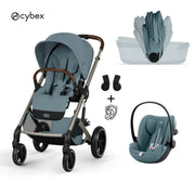 Cybex® Poussette 3en1 avec nacelle pliable Balios S Lux + Siège auto Cloud G3 Stormy Blue (+ Housse de pluie)