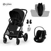 Cybex® Poussette 3en1 avec nacelle pliable Balios S Lux + Siège auto Cloud G3 Moon Black (+ Habillage pluie)