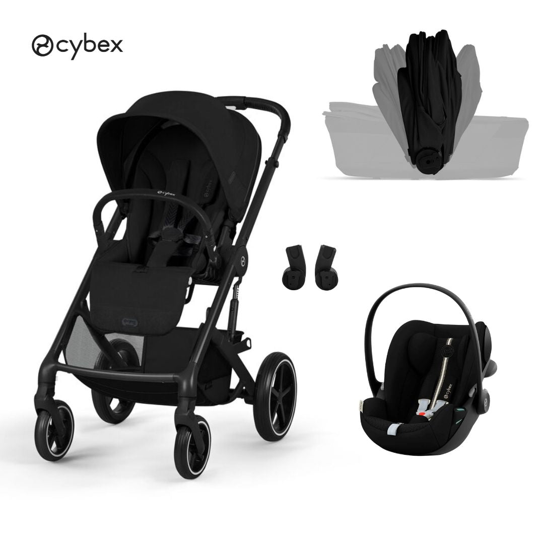 Cybex® Poussette 3en1 avec nacelle pliable Balios S Lux + Siège auto Cloud G3 Moon Black