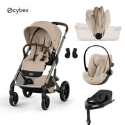 Cybex® Dječja kolica sa sklopivom košarom 4u1 Balios S Lux + Autosjedalica Cloud G3 + IsoFix baza G3 Almond Beige