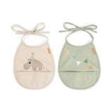 Done by Deer® Set di 2 mini bavaglini Celebration Sand