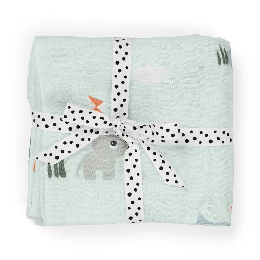 Done by Deer® Burp cloth 3-pack Playground Blue 65x65 – slika 2