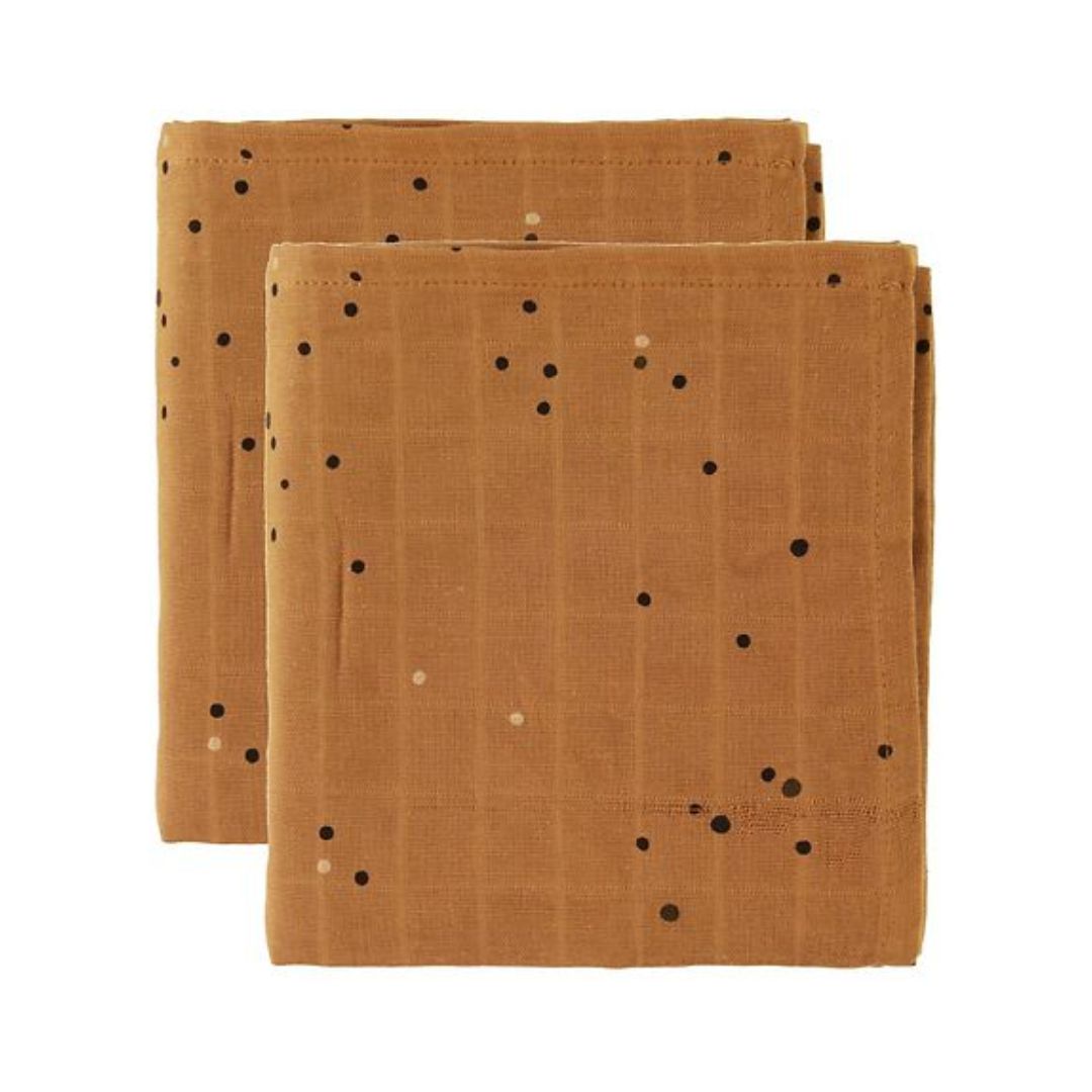 Done by Deer® Swaddle Diaper Set Dreamy dots Mustard 120x120