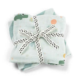 Done by Deer® Lot de 2 langes Celebration Blue 65x65