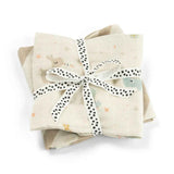 Done by Deer® Lot de 2 langes Celebration Sand 65x65