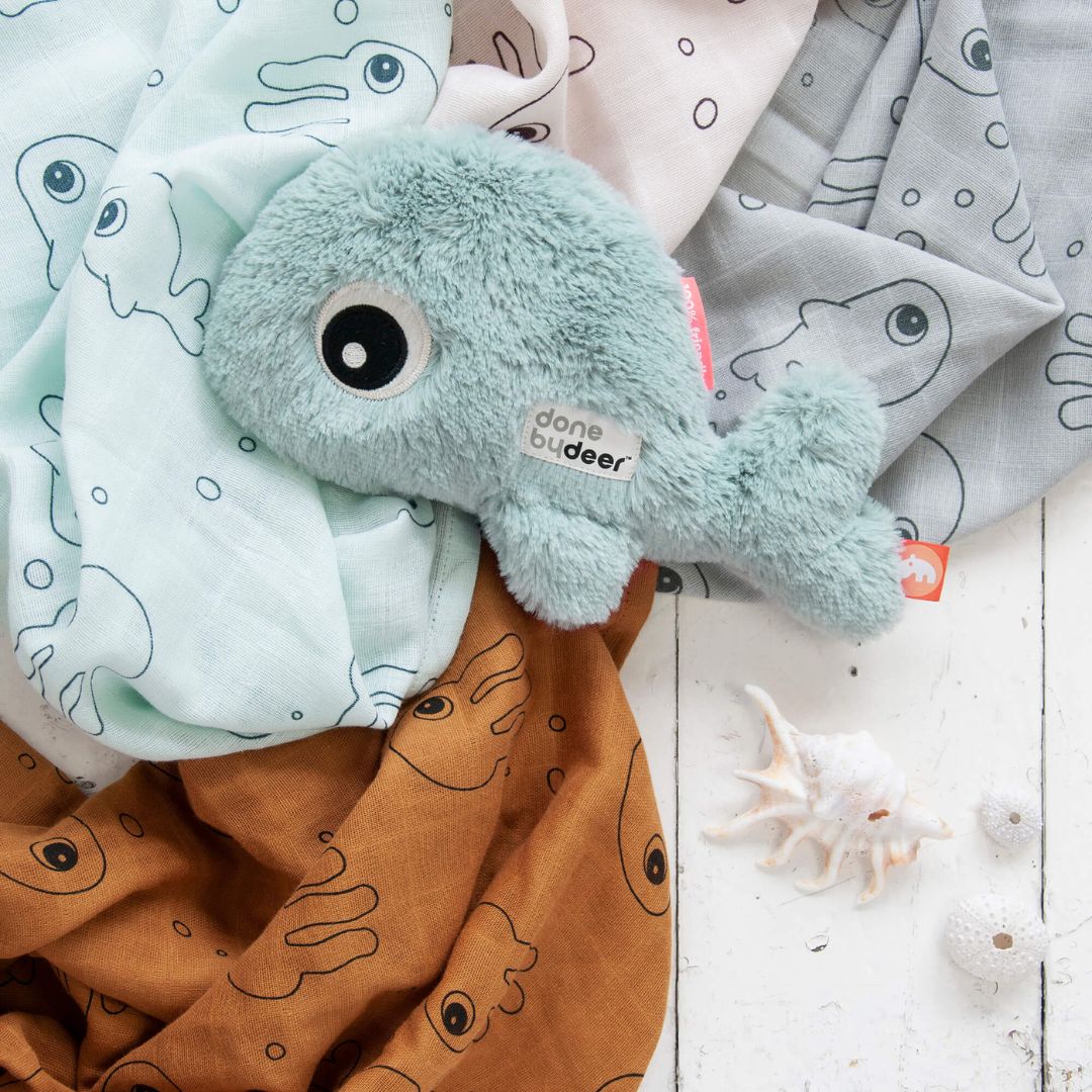 Done by Deer® Small Plush Friend Wally Blue