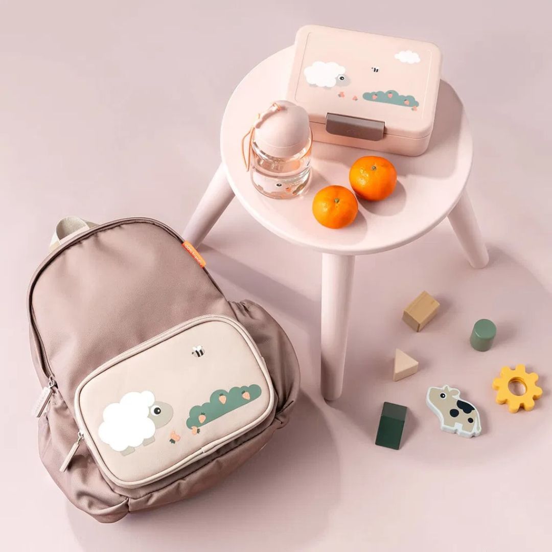 Done by Deer® Otroška posodica za malico/kosilo Tiny farm Powder Done by Deer