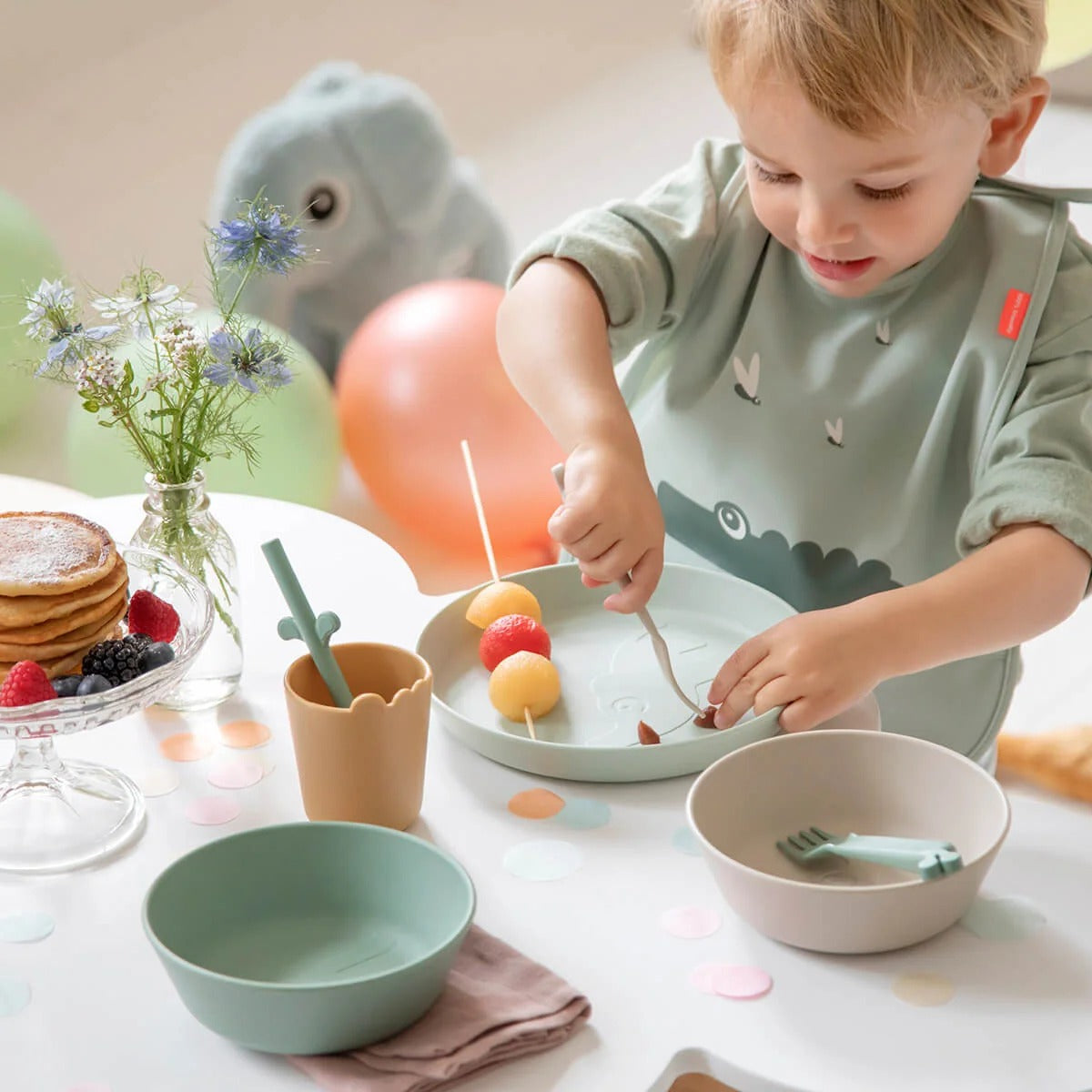 Done by Deer® Children's Bowl Kiddish Raffi Green