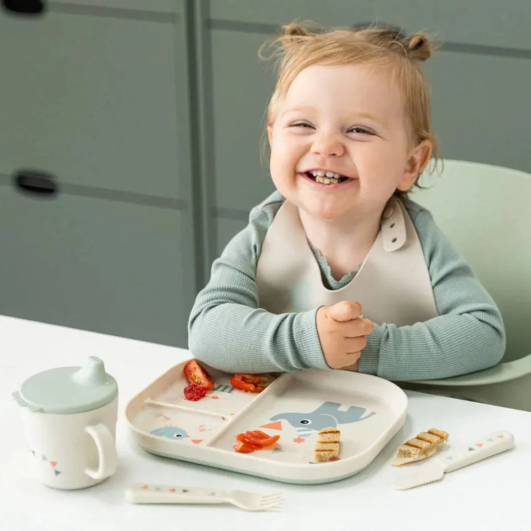 Done by Deer® Otroški deljeni krožnik Celebration Sand Done by Deer