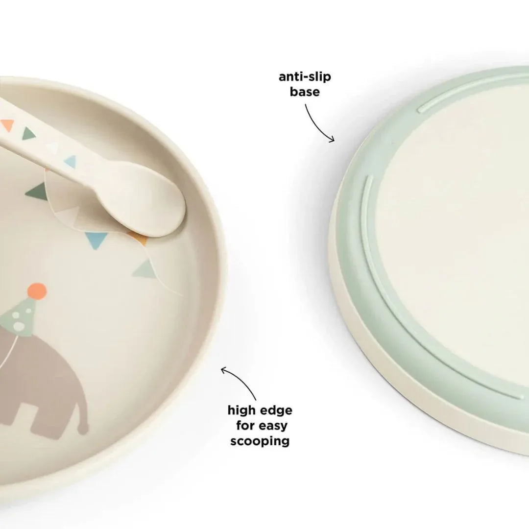 Done by Deer® Otroški krožnik Foodie Celebration Sand - Evitas