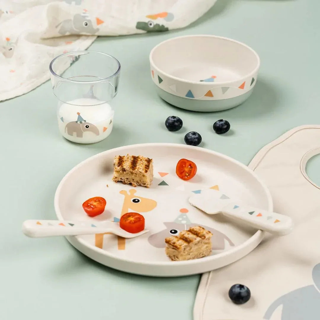 Done by Deer® Otroški krožnik Foodie Celebration Sand - Evitas