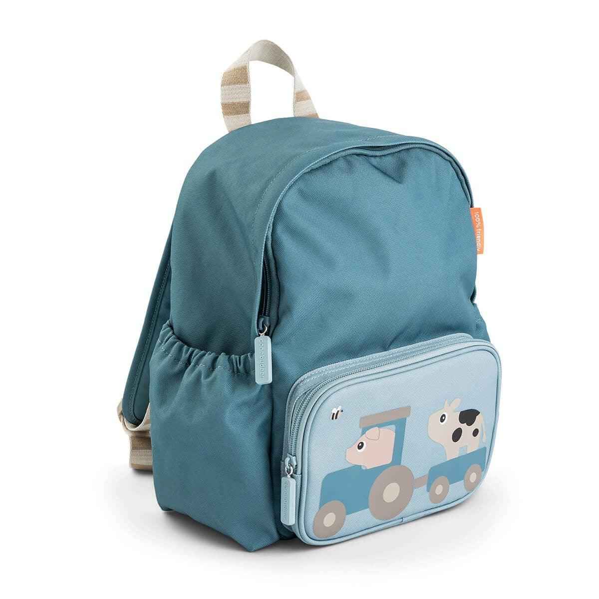 Done by Deer® Otroški nahrbtnik Tiny Farm Blue 7,5l