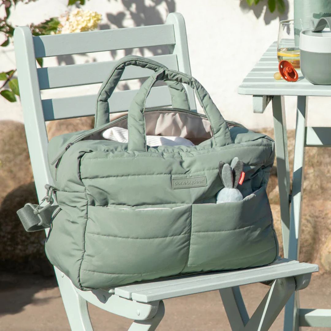 Done by Deer® Previjalna torba Quilted Green Done by Deer