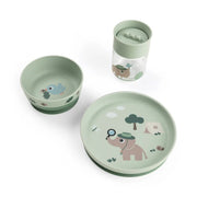 Done by Deer® Premier coffret repas Foodie avec tasse 360° Tiny trails Green