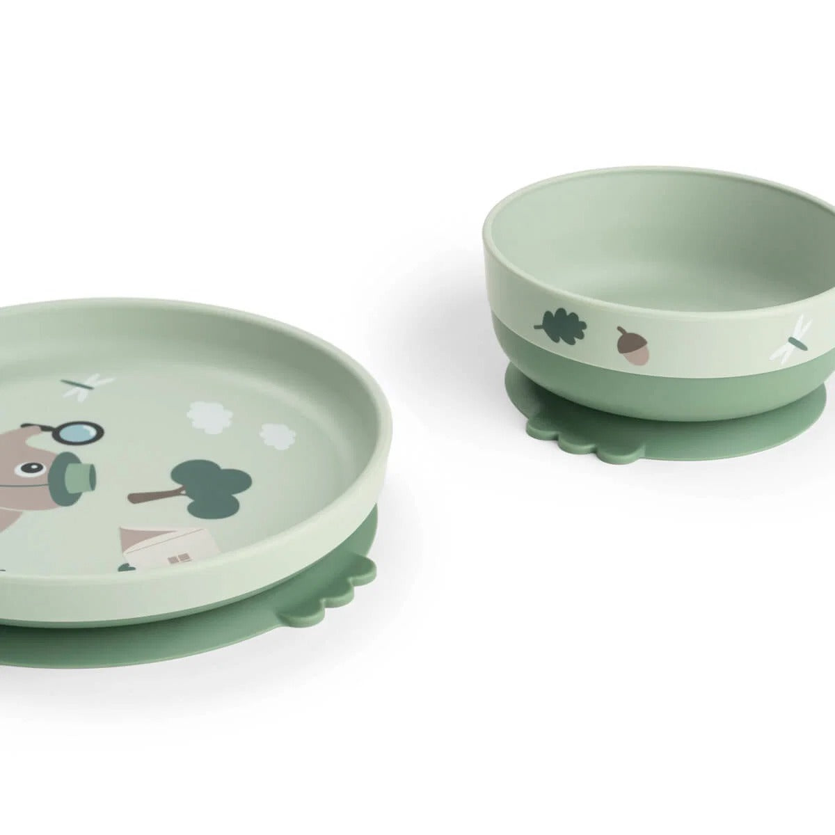 Done by Deer® Premier coffret repas Foodie avec tasse 360° Tiny trails Green – slika 2