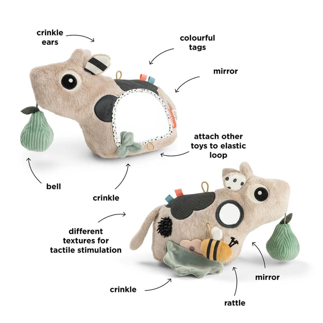 Done by Deer® Senzorično ogledalo za igro na trebuščku Dotti Sand Done by Deer