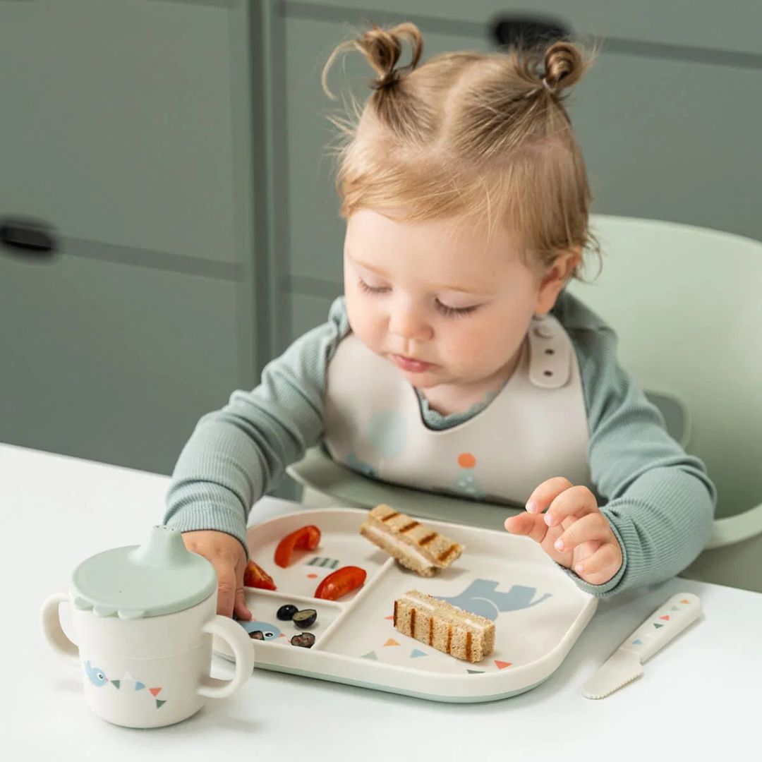 Done by Deer® Skodelica za učenje pitja Foodie Celebration Sand Done by Deer