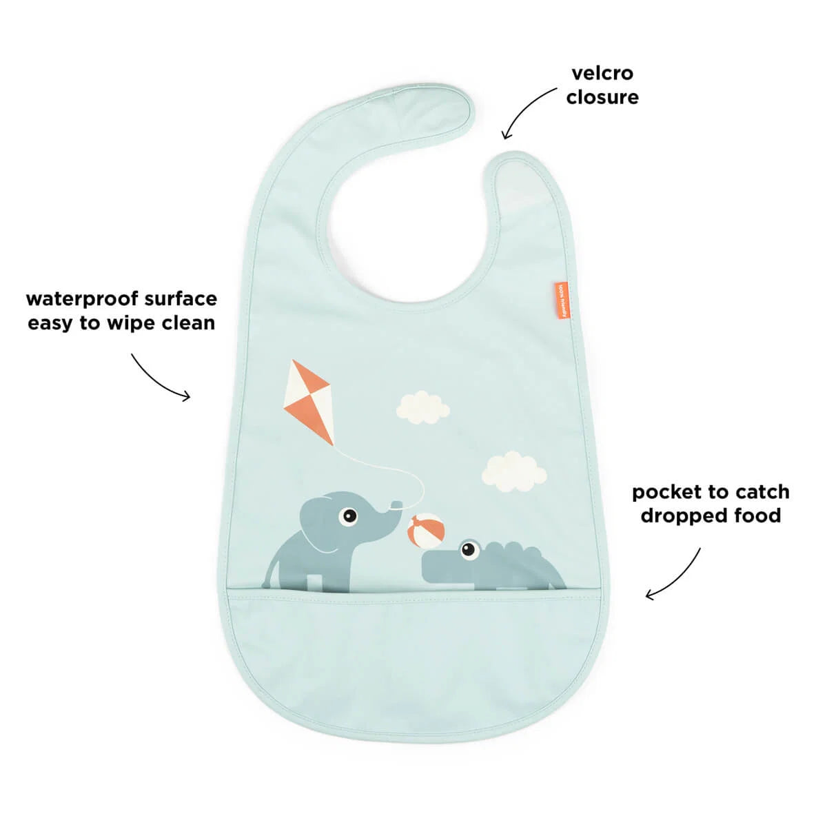 Done by Deer® Slinček z ježkom Playground Blue 2 kos – slika 2