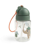 Done by Deer® Bočica sa slamkom Tiny trails Green 280 ml