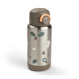 Done by Deer® Termo steklenička s slamico 340 ml Tiny trails Sand