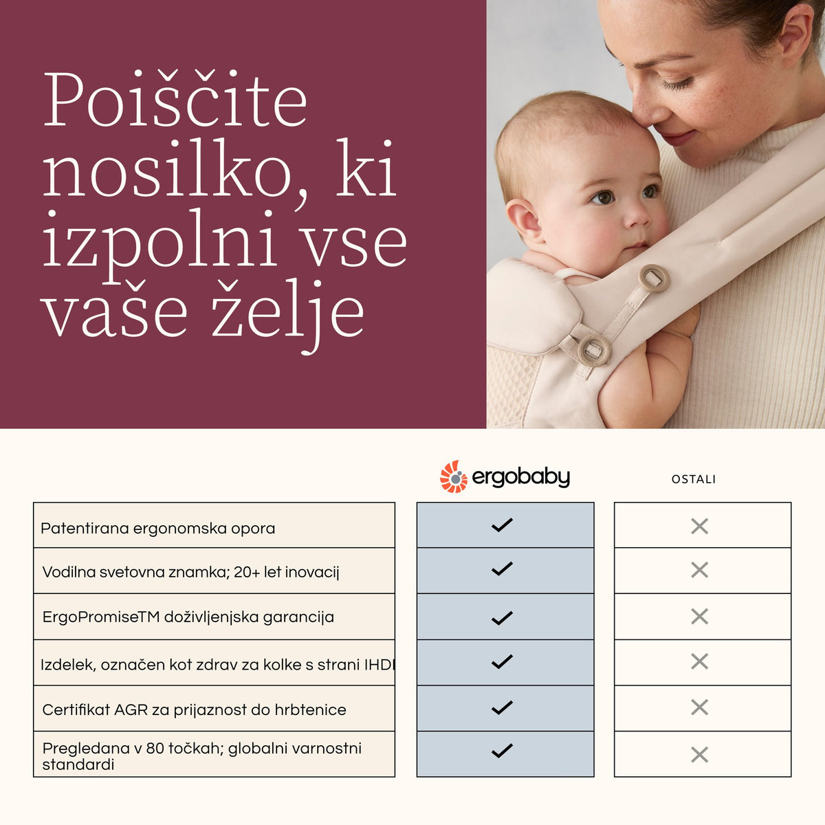 Ergobaby® Adapt Sof Flex Mesh nosiljka Onyx Black – slika 9