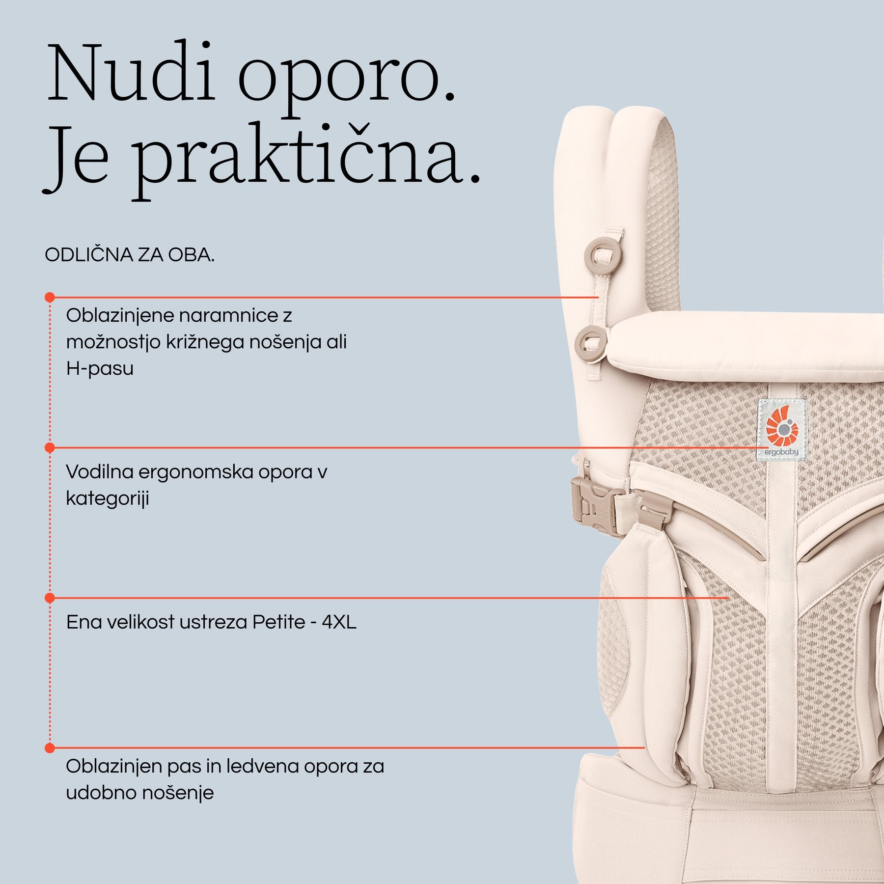 Ergobaby® Nosiljka Omni Classic Mesh Natural Beige
