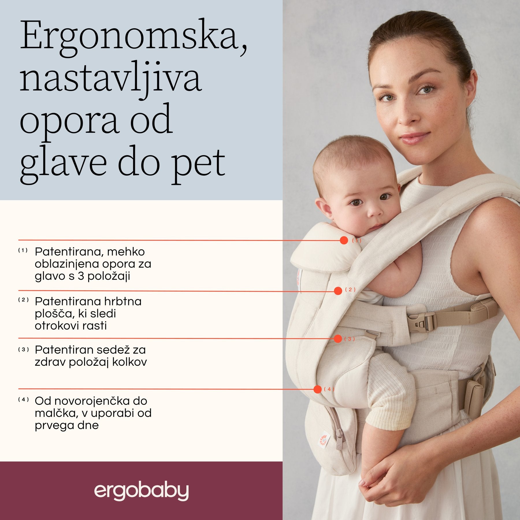 Ergobaby® Nosiljka Omni Deluxe Linen
