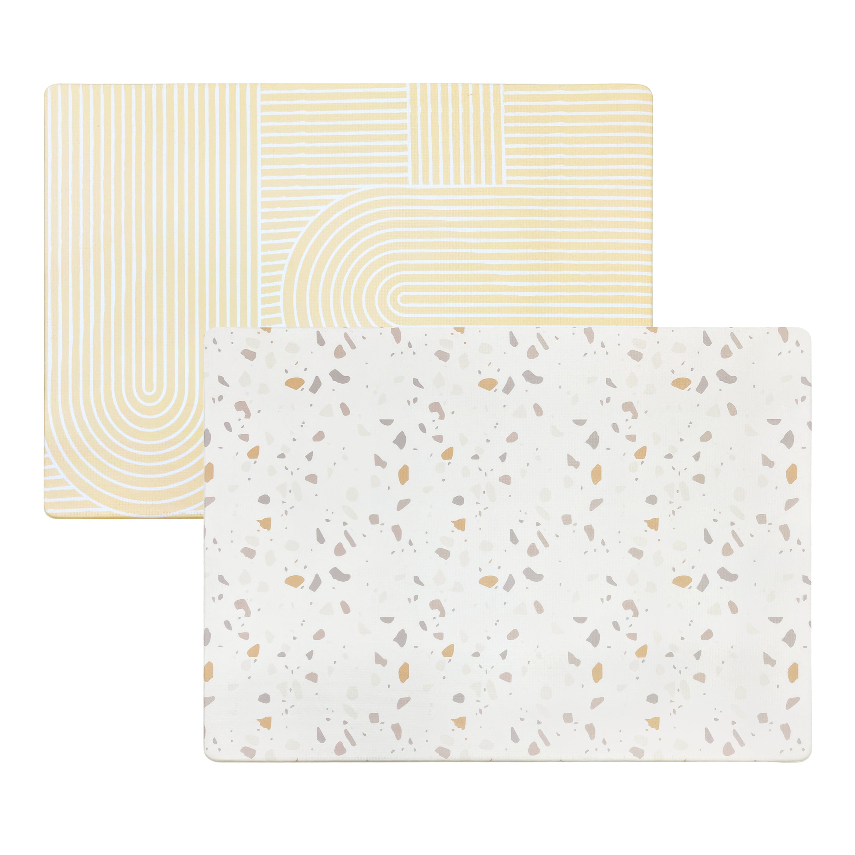 Evibell® Reversible Play Mat made of TPU Foam 140x200 Confetti/Terracotta