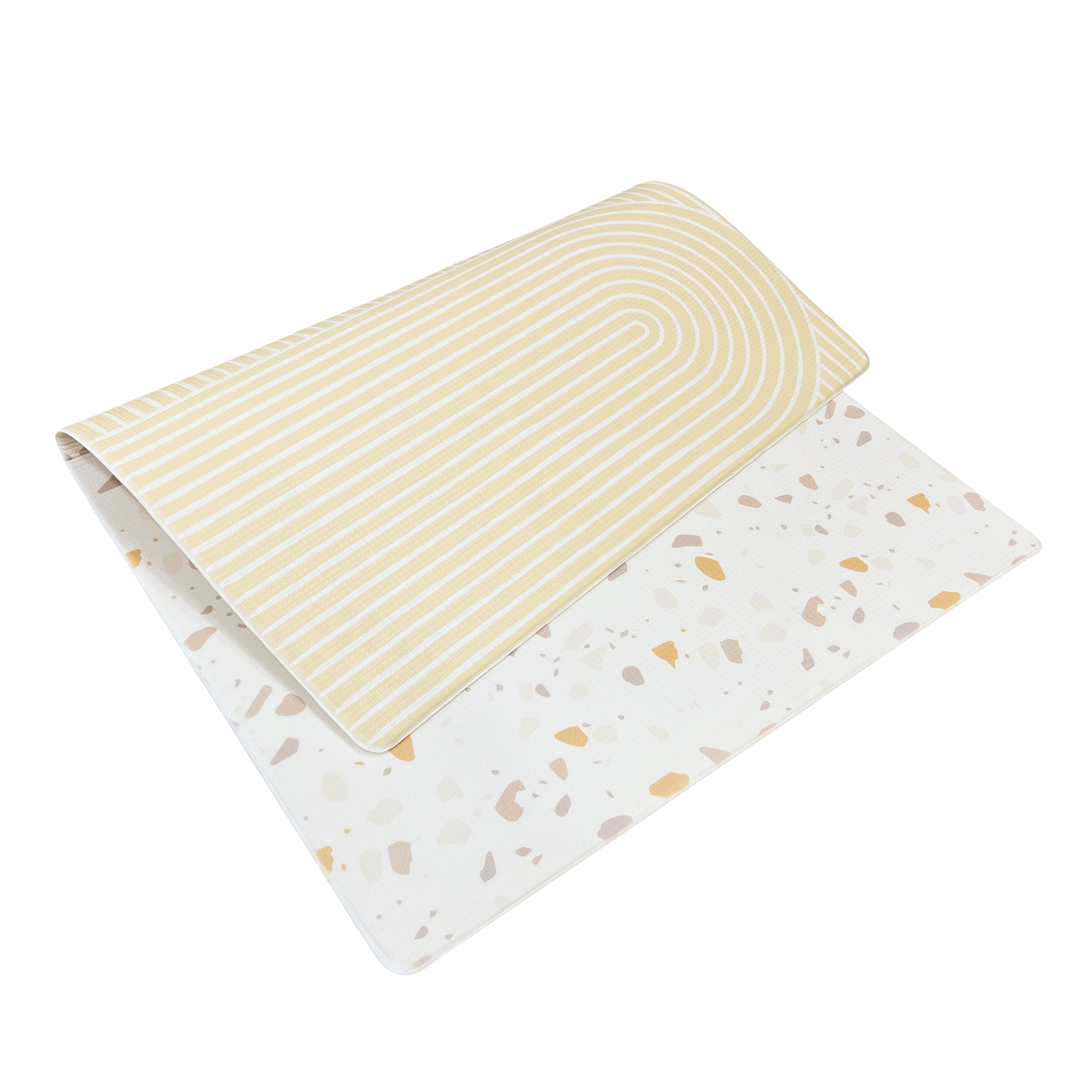 Evibell® Reversible Play Mat made of TPU Foam 140x200 Confetti/Terracotta