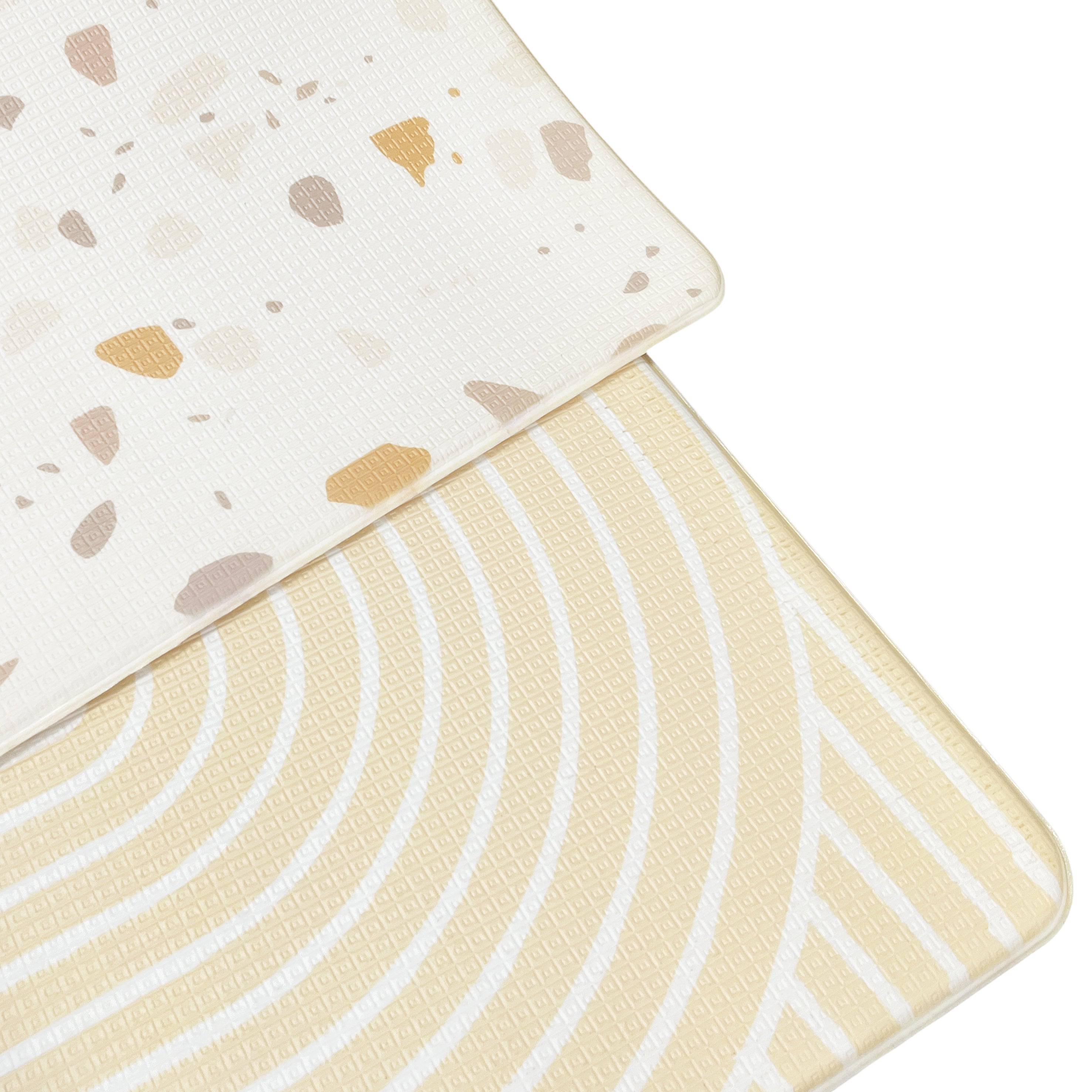 Evibell® Reversible Play Mat made of TPU Foam 140x200 Confetti/Terracotta