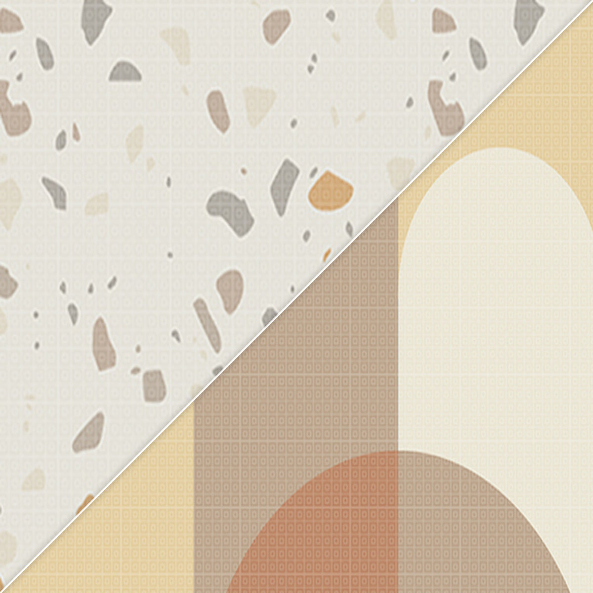 Evibell® Dvostrana podloga za igru od TPU pjene 140x200 Confetti/Terracotta – slika 6