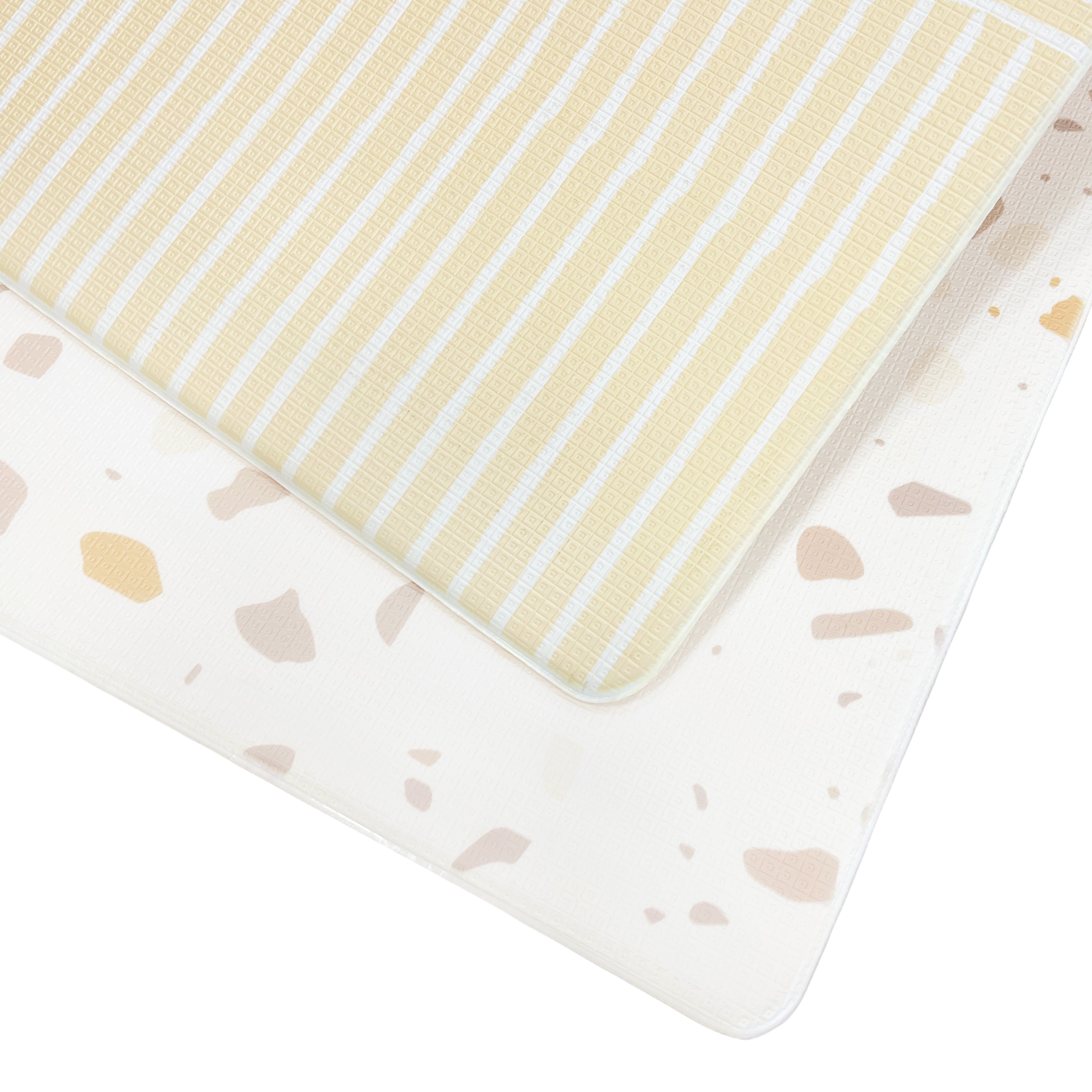 Evibell® Reversible Play Mat made of TPU Foam 140x200 Confetti/Terracotta