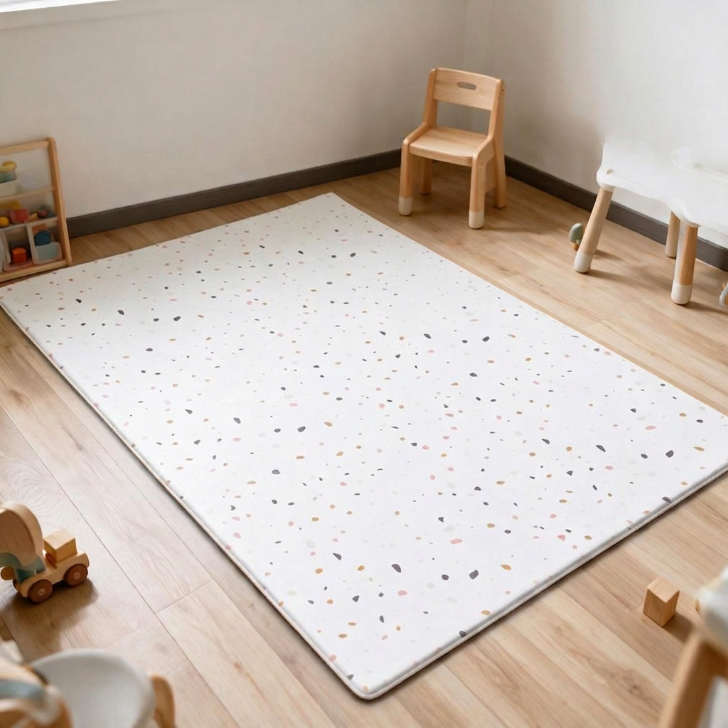 Evibell® Double-sided TPU Foam Play Mat 140x200 Terrazzo/Wanderlust