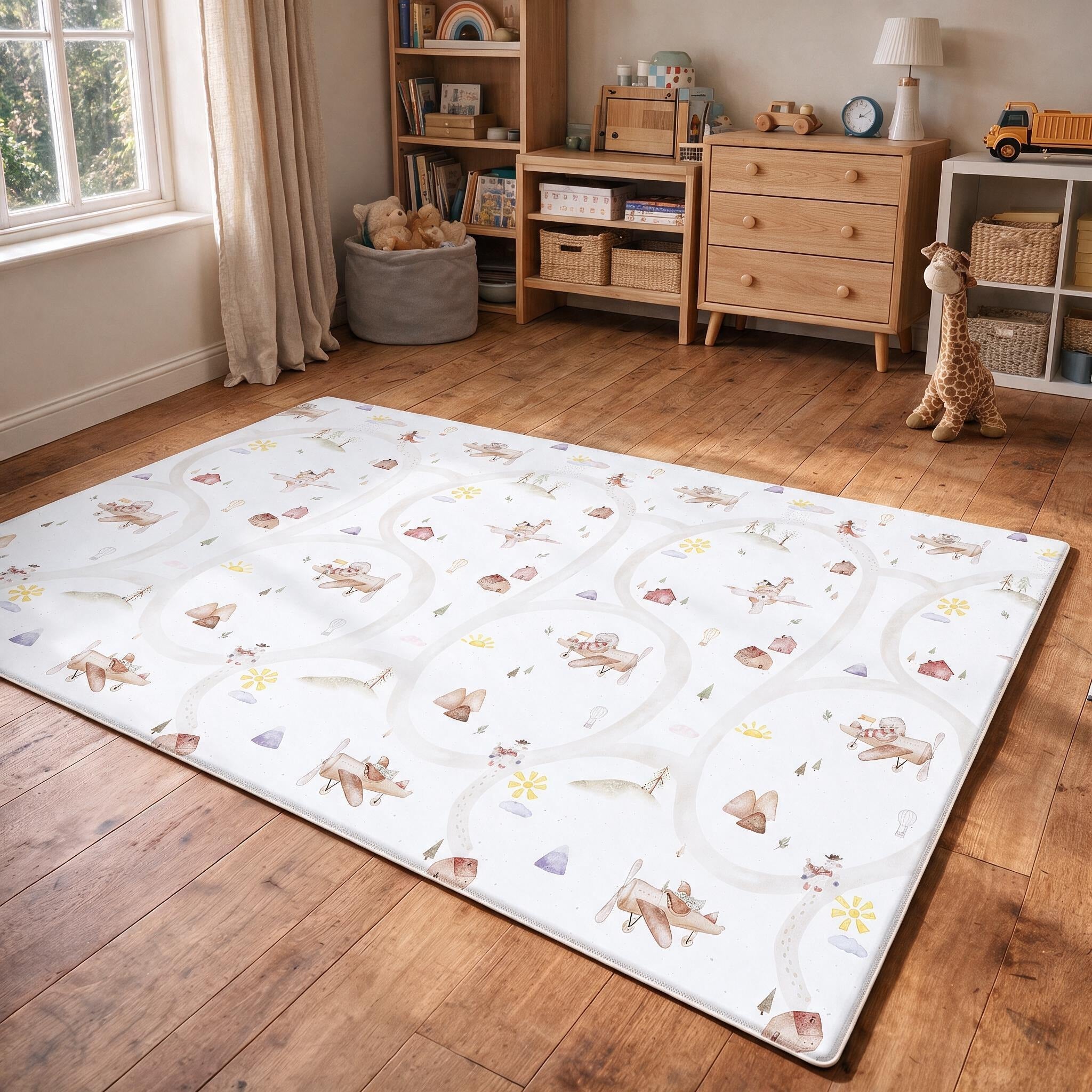 Evibell® Double-sided TPU Foam Play Mat 140x200 Terrazzo/Wanderlust