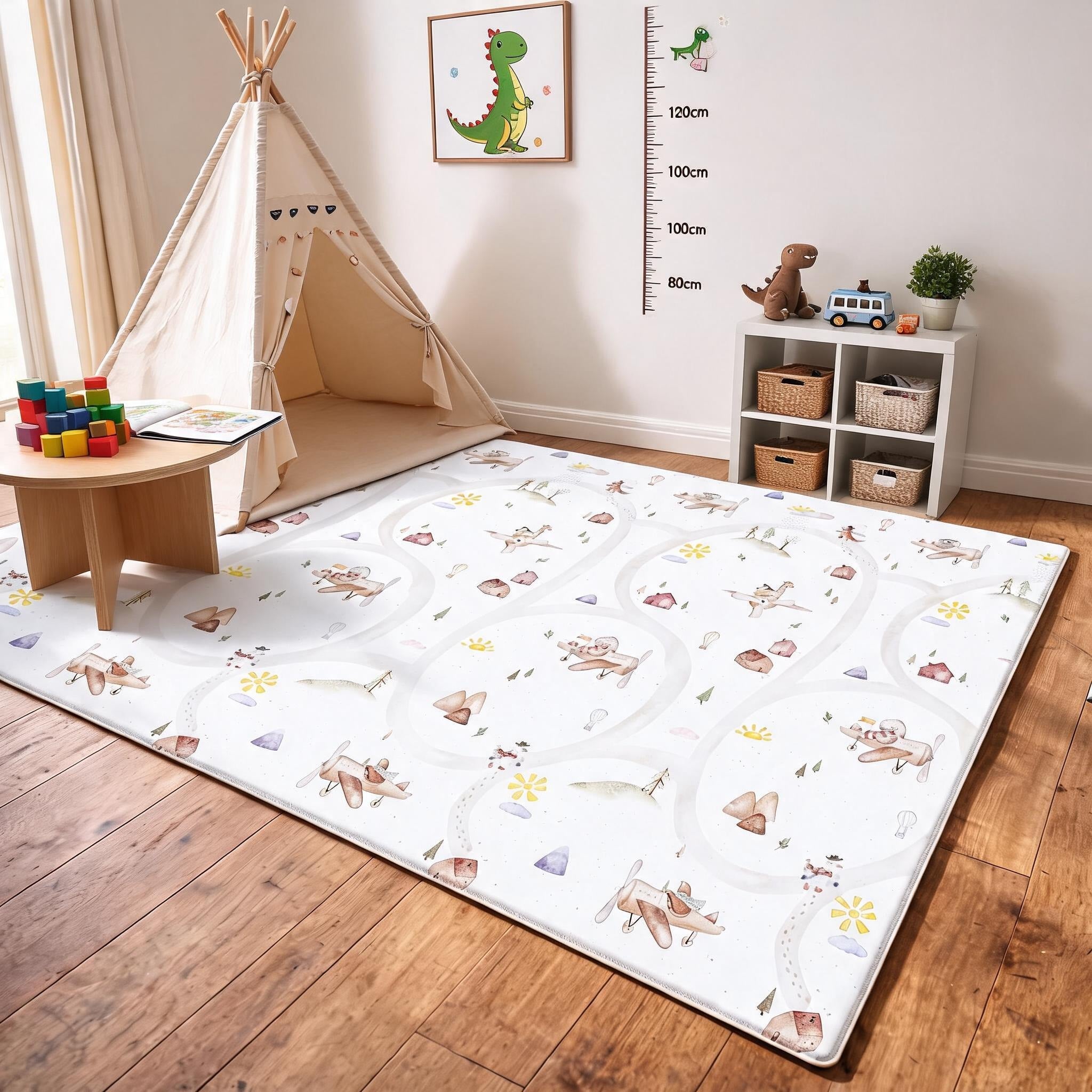 Evibell® Double-sided TPU Foam Play Mat 140x200 Terrazzo/Wanderlust
