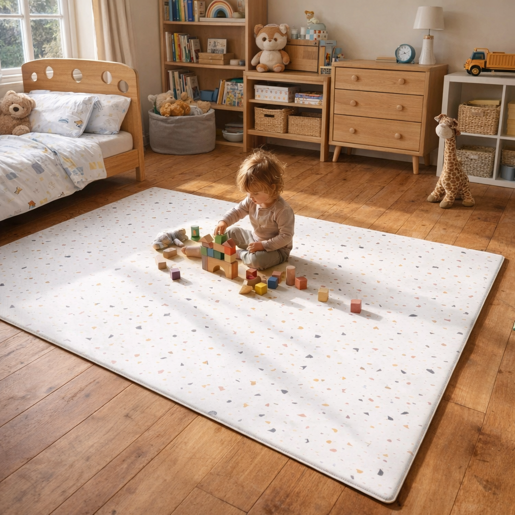 Evibell® Double-sided TPU Foam Play Mat 140x200 Terrazzo/Wanderlust