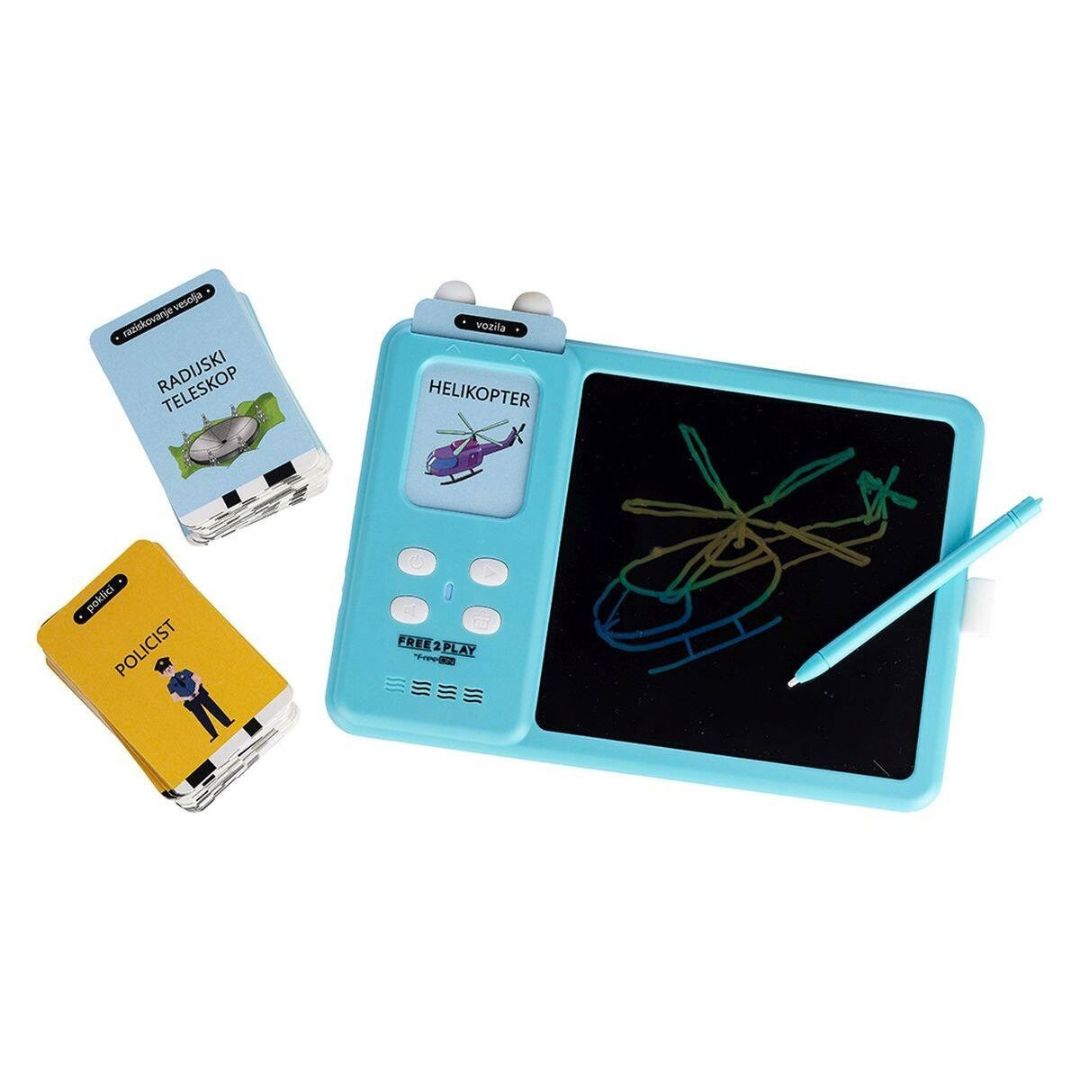 Free2Play® Interactive LCD Tablet with Cards 2 in 1 Blue
