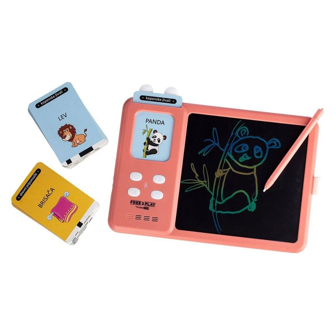 Free2Play® Interaktivna LCD tablica s karticama 2u1 Pink