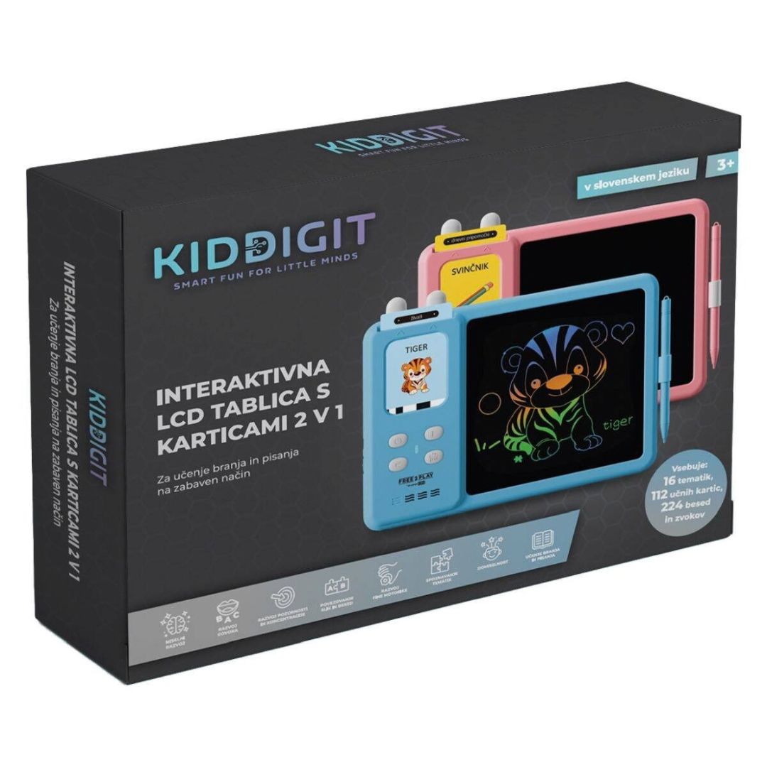 Free2Play® Interactive LCD Tablet with Cards 2in1 Pink – slika 7
