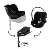 Cybex® 3u1 autosjedalica Cloud G3 i-Size (40–87 cm) + Sirona G3 (61–105 cm) Moon Black + Baza G3 360